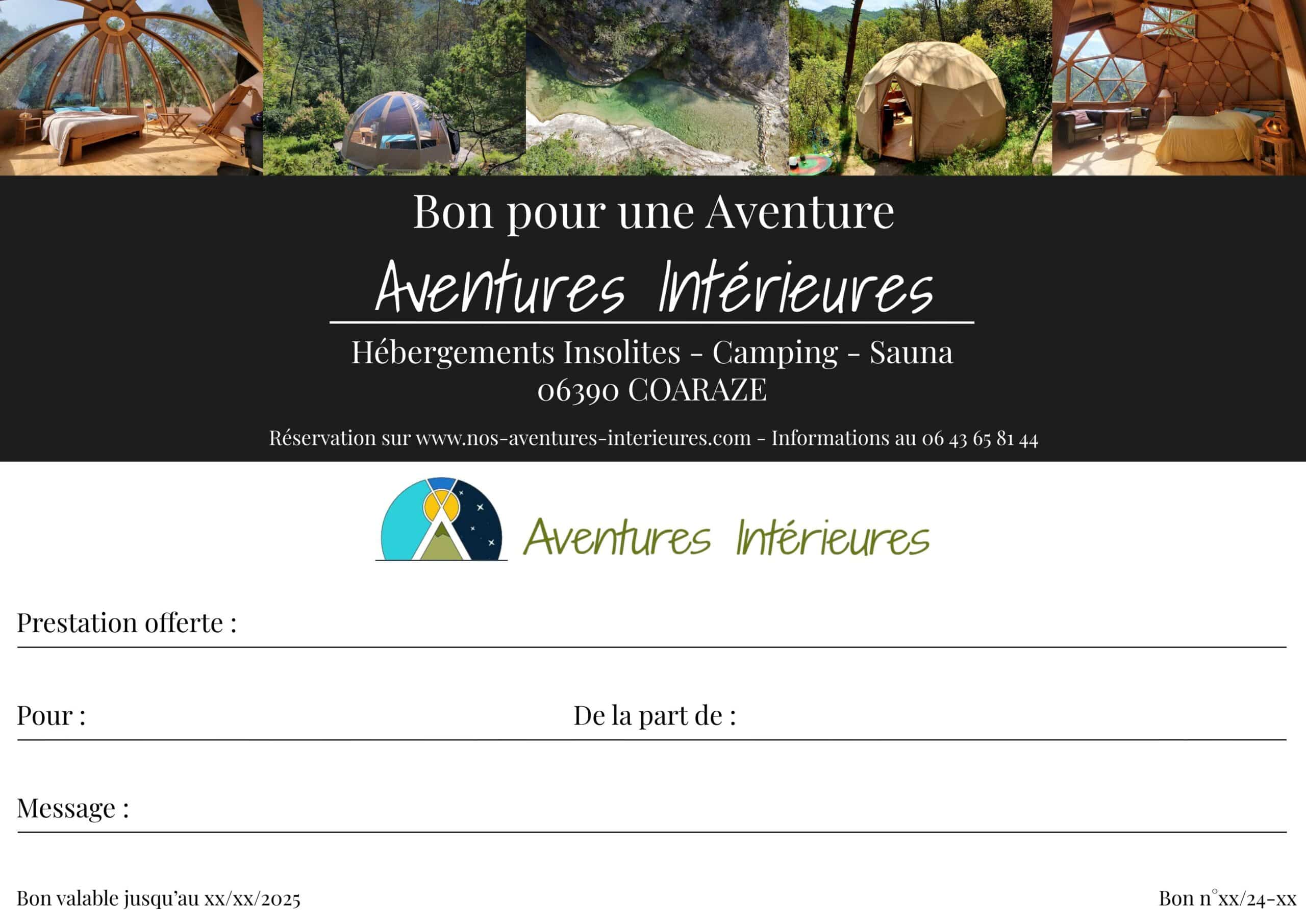 modèle de notre carte cadeau
